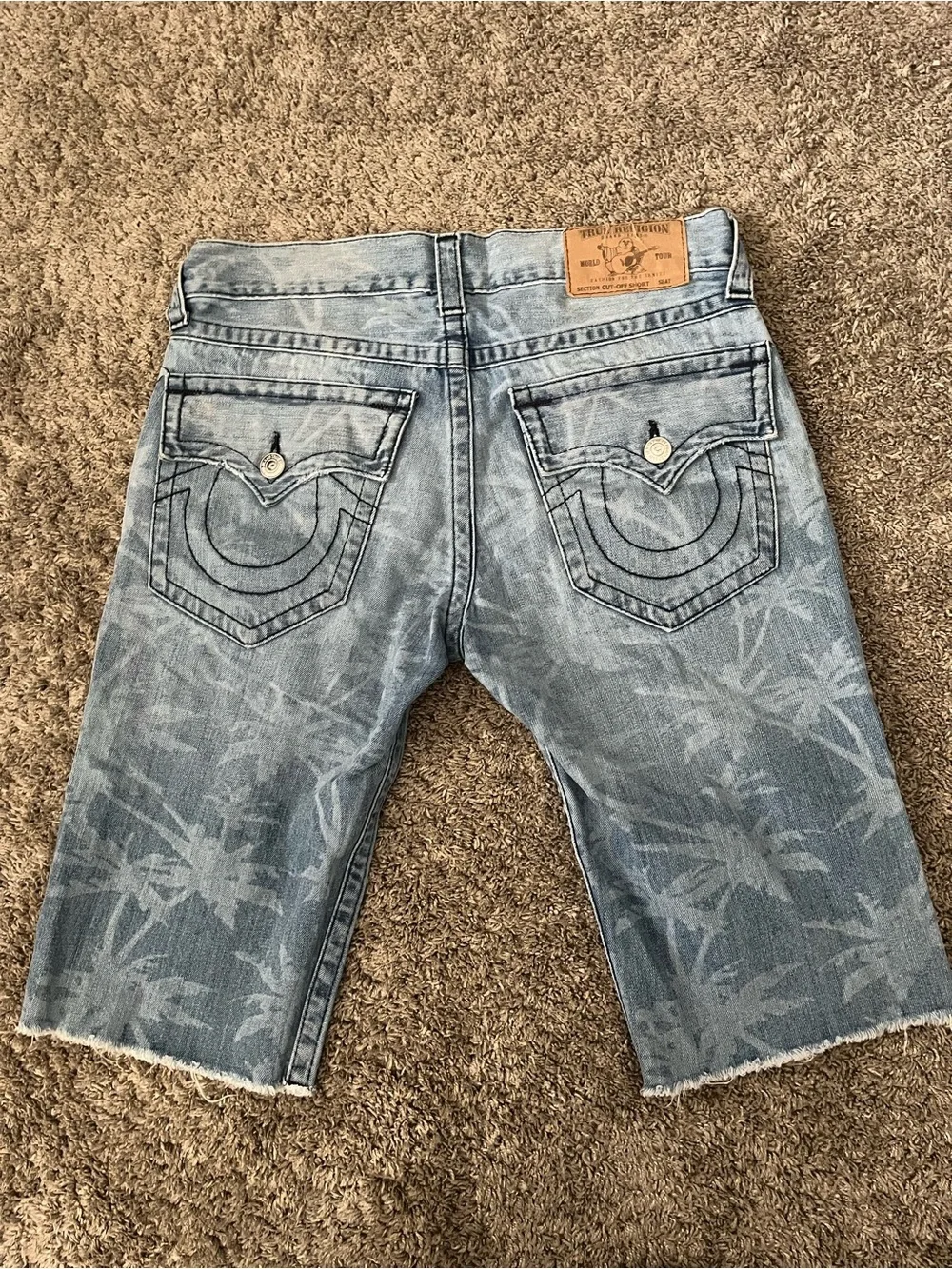 True Religion Men's Distressed Denim Shorts